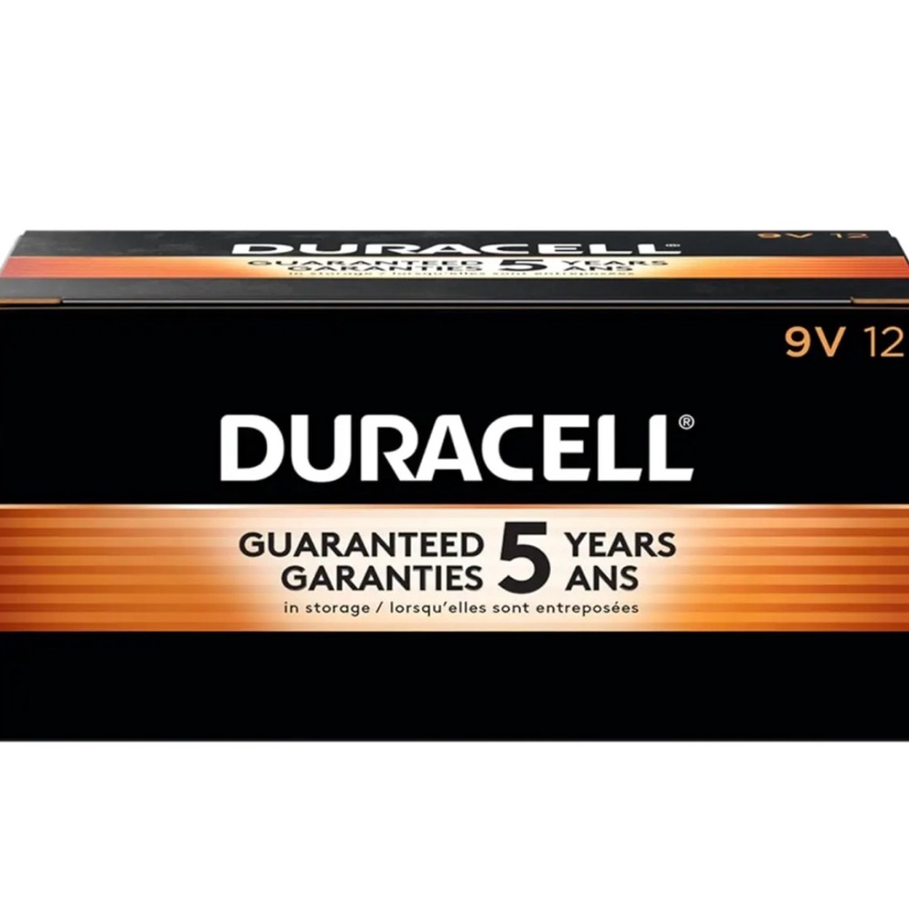 Duracell Coppertop 9V Alkaline Batteries - Box of 12